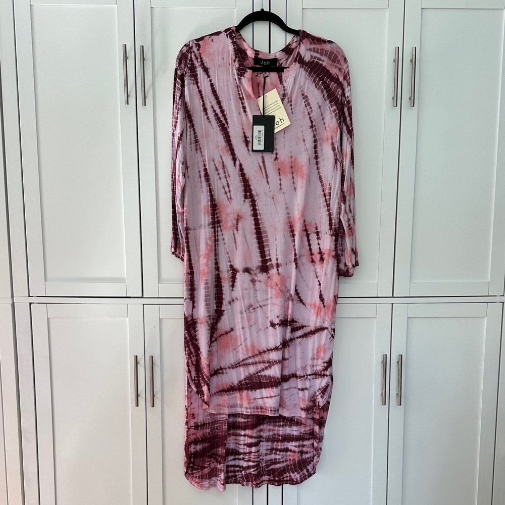 Pink and Burgundy Tie-Dye Maxi Dress | NWT